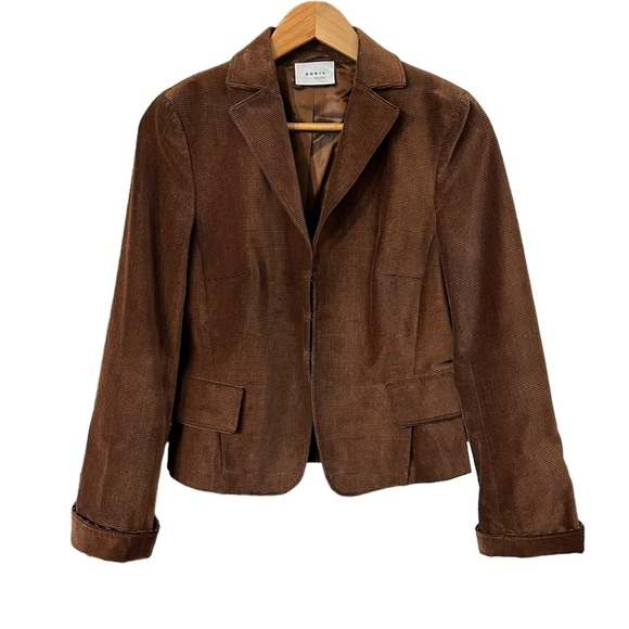 Akris Punto Jackets & Blazers - Akris Punto Corduroy Blazer Jacket Brown Sz 6 *MinorFlaw